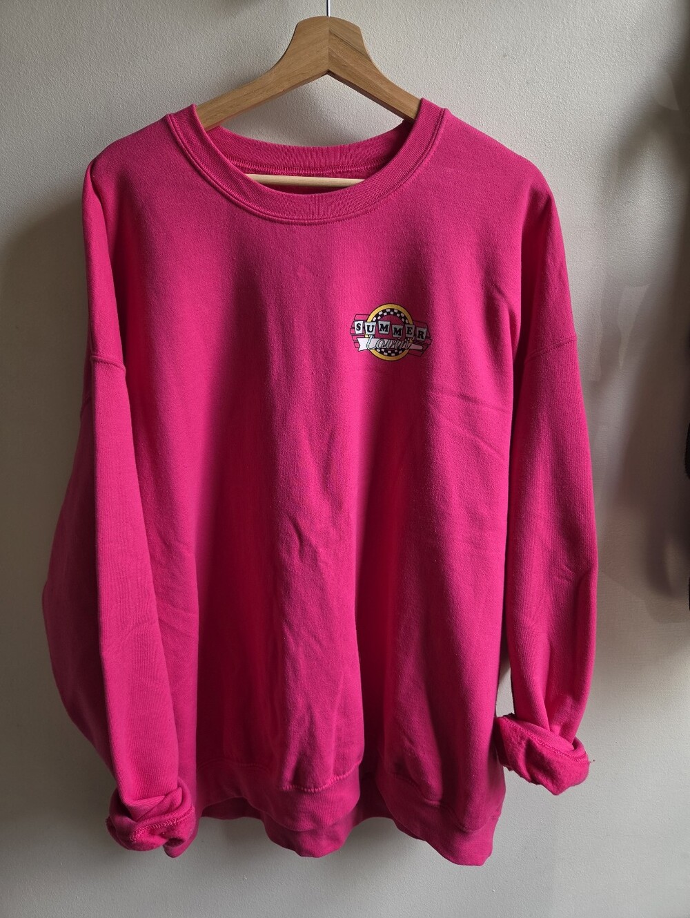 Tamelo Hot Pink Women's Crewneck Sweatshirt